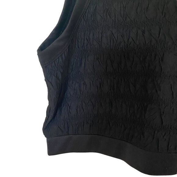 Shein NEW black crop tank top small elastic band - Picture 2 of 5